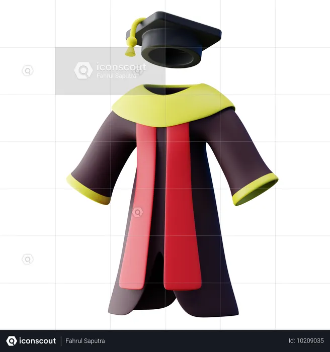 Robe de remise des diplômes  3D Icon