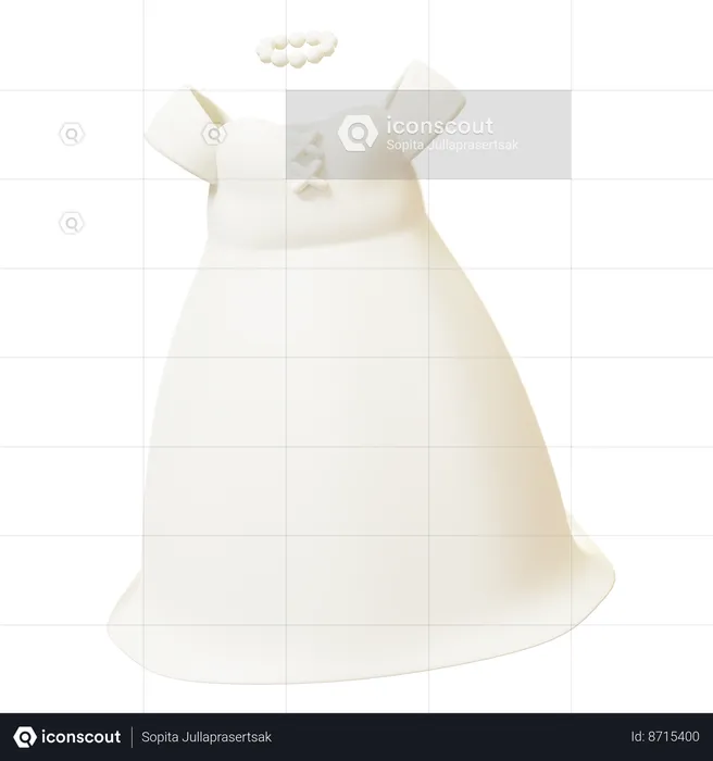 Robe de mariée  3D Icon