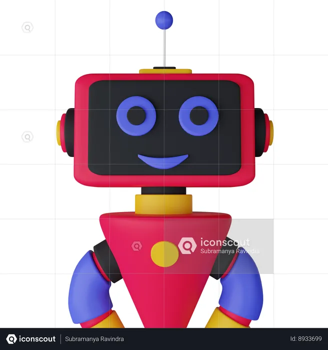 Robô  3D Icon