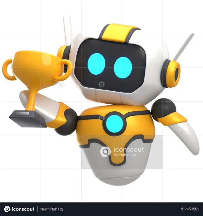 Troféu de levantamento de robô  3D Icon