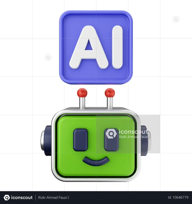 Du hast einen Roboter  3D Icon