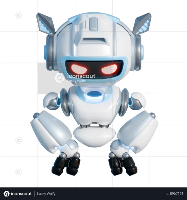 ROBOT ANGRY  3D Illustration