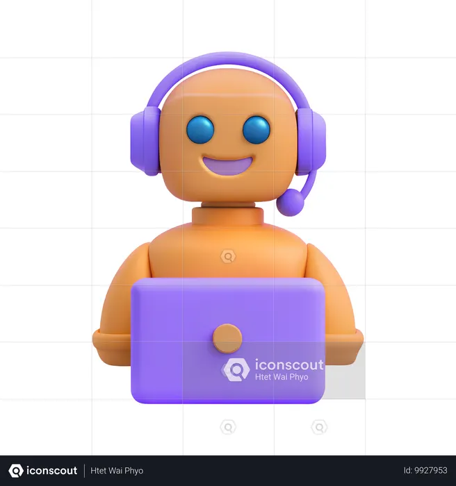 ロボットアシスタント  3D Icon