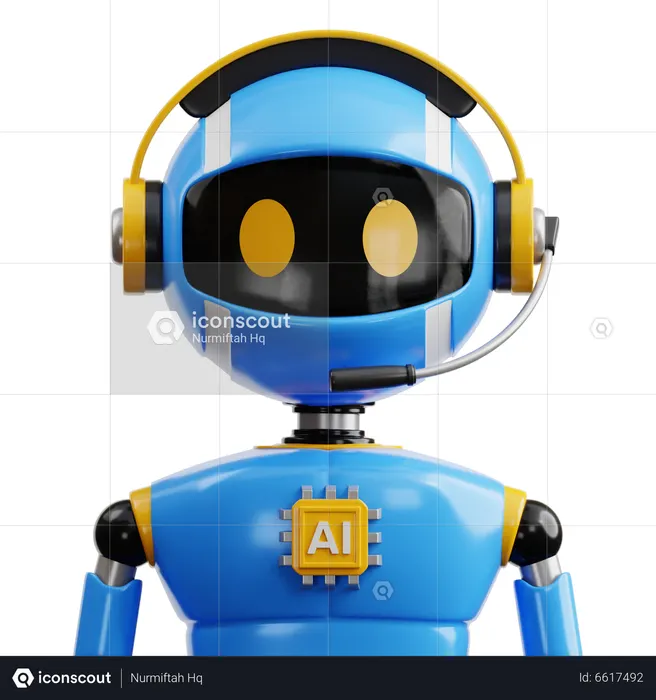 Robot Assistant  3D Icon