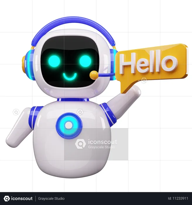 Bonjour robot  3D Icon