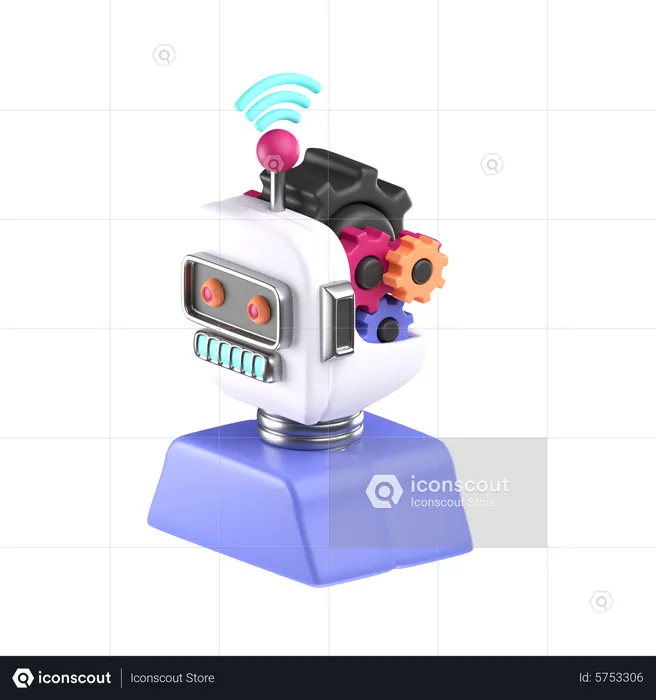 Robot Brain  3D Icon