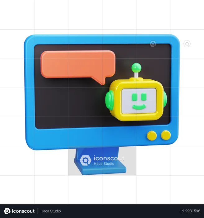 Chat robot  3D Icon