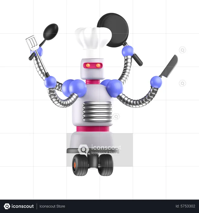 Robot Chef  3D Icon