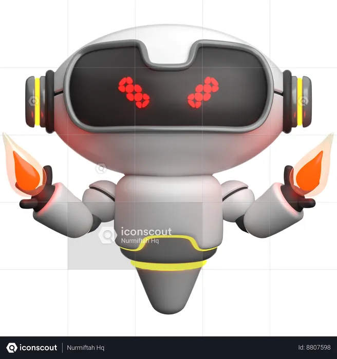 Robot enojado  3D Icon