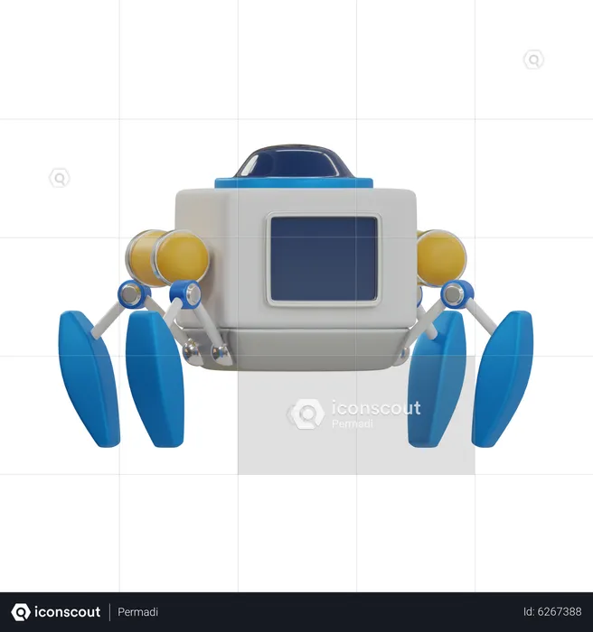 Robot spatial  3D Icon