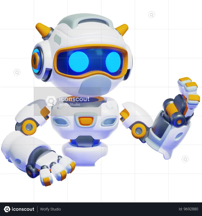 ROBOT EXPLAINING 2  3D Icon