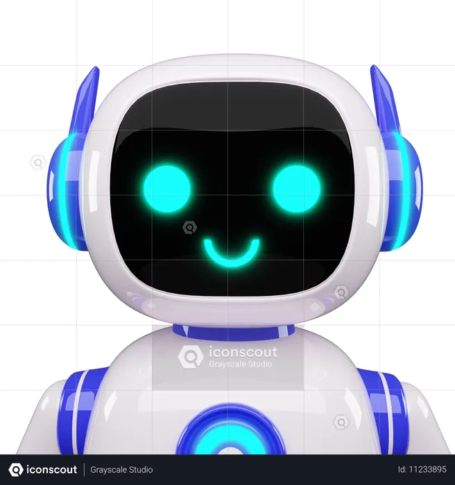 Robot feliz  3D Icon