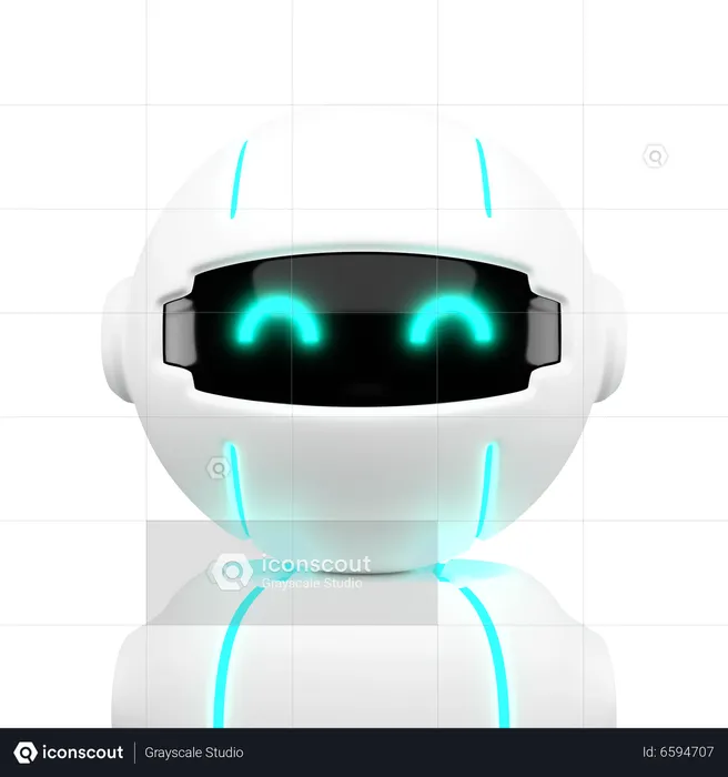 Robot feliz  3D Icon
