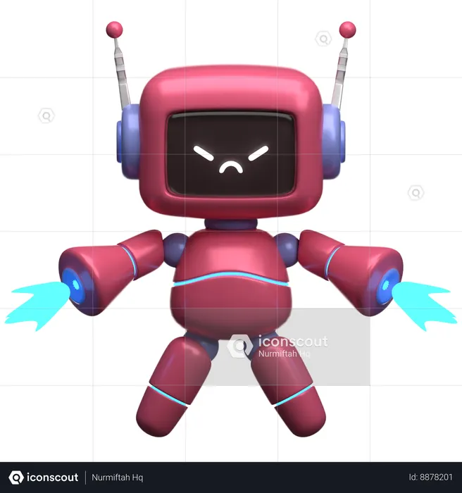 Robot Fight Mode  3D Icon