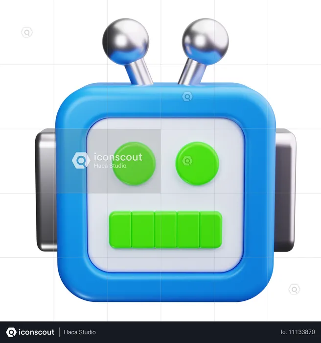 Robot Head  3D Icon