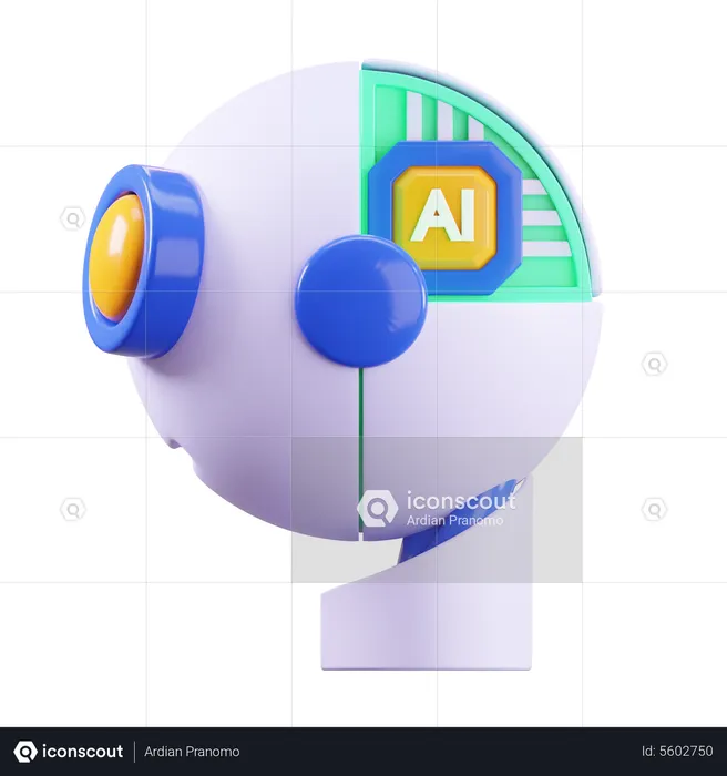 Robot Head  3D Icon
