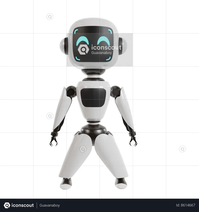 Robot Is Standing  3D Icon