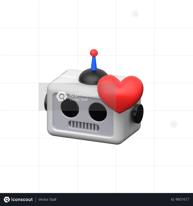 Robot Love  3D Icon