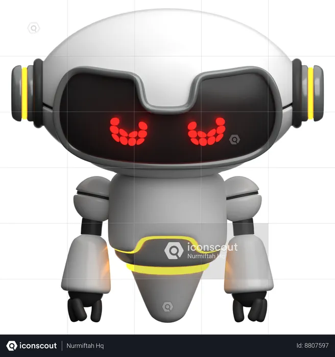 Robot Low Battery  3D Icon