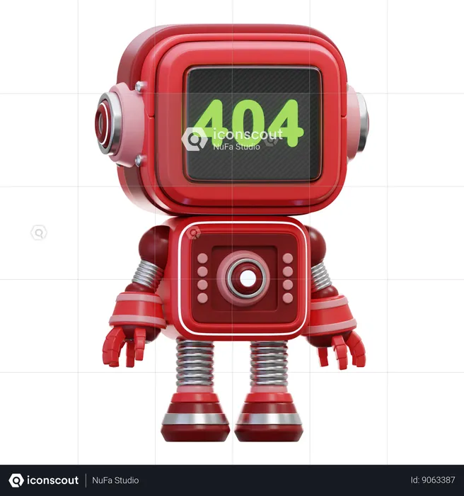 Robot Not Found  3D Illustration