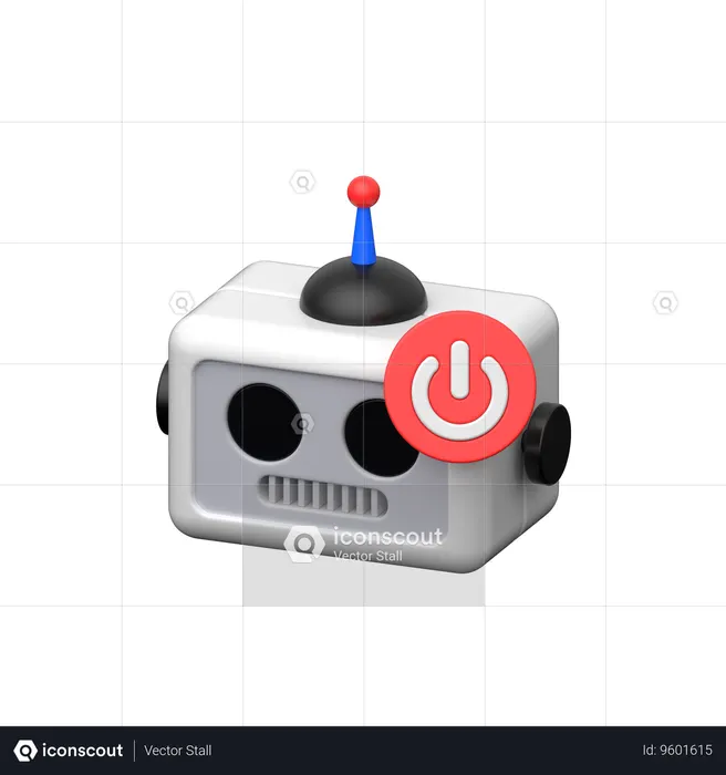 Robot power  3D Icon