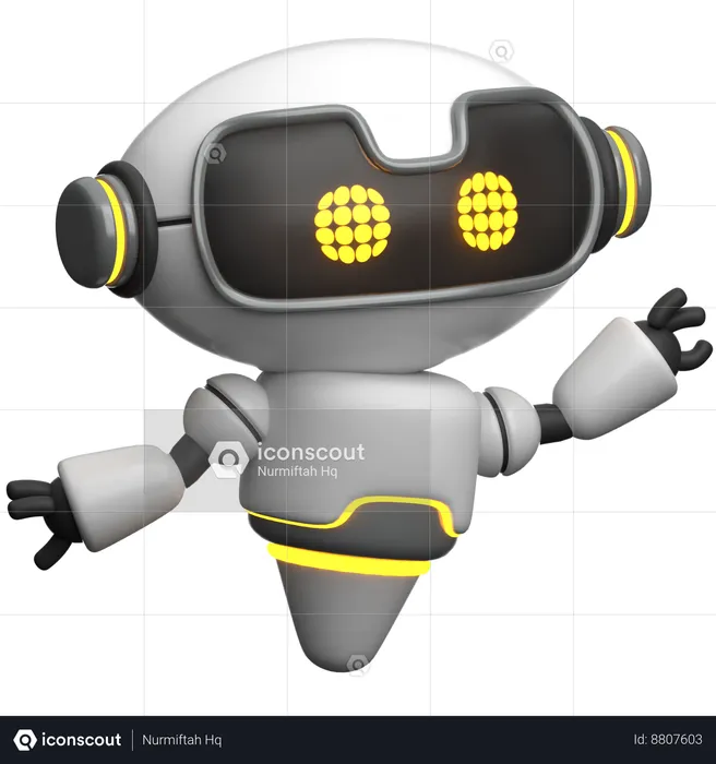 Robot Raise Hand  3D Icon