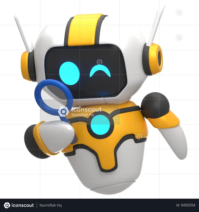 Robot Research  3D Icon