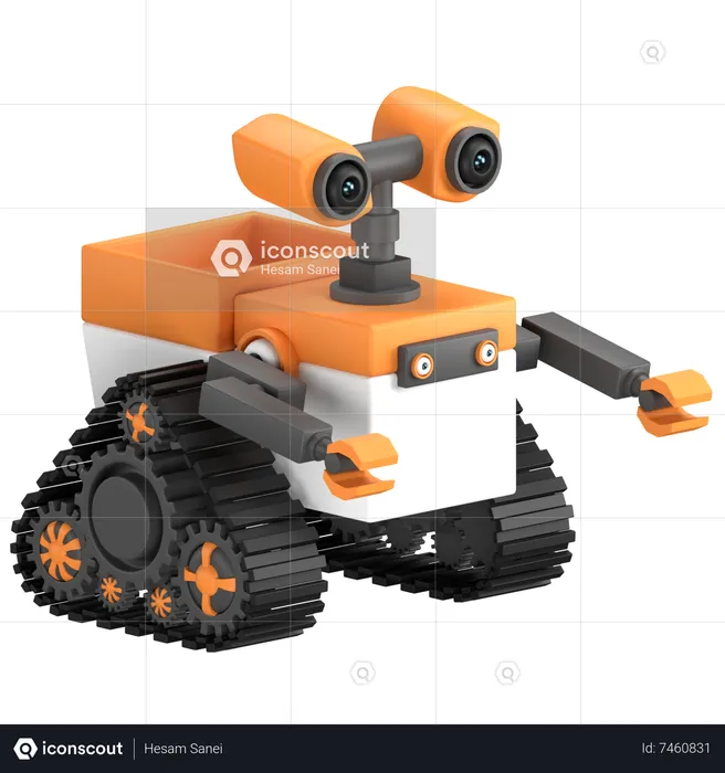 Robot rover  3D Illustration