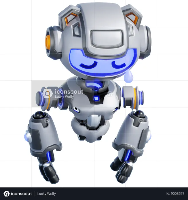ROBOT SAD  3D Illustration