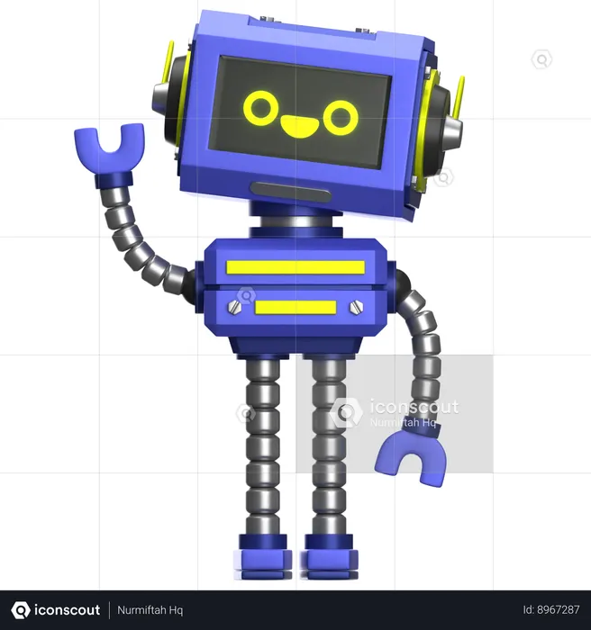 Robot Say Hi  3D Icon