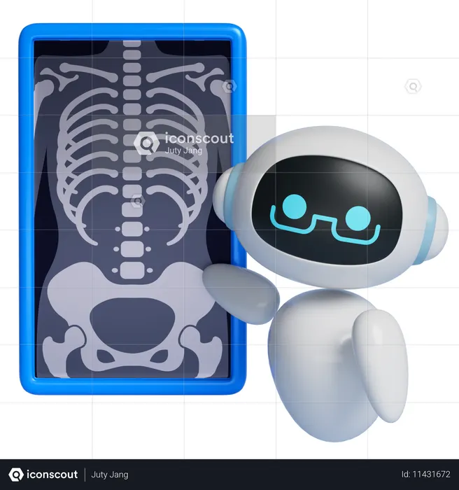 Robot That Reads X Ray Images  3D Icon
