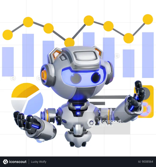 ROBOT TRADING  3D Illustration