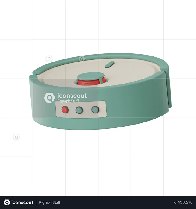 Robot Vacuum Cleaner  3D Icon