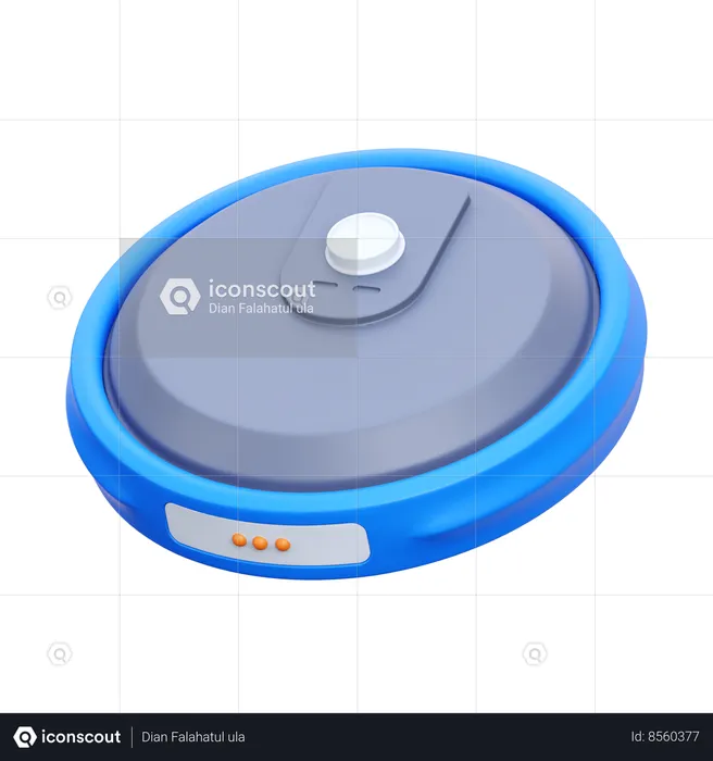 Robot Vacuum Cleaner  3D Icon