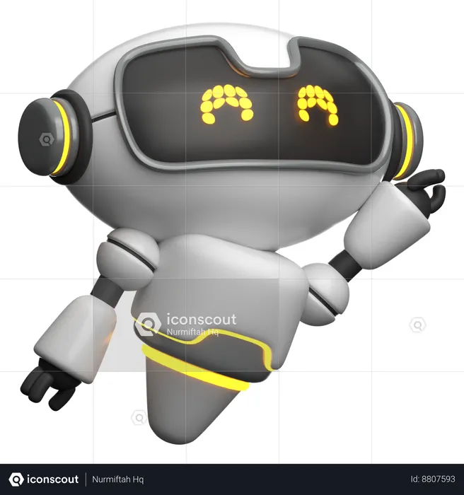 Robot volador  3D Icon