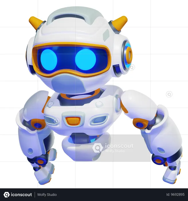 Roboter bewegt  3D Illustration