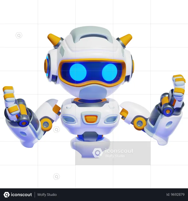 ROBOTER ERKLÄRT 3  3D Illustration