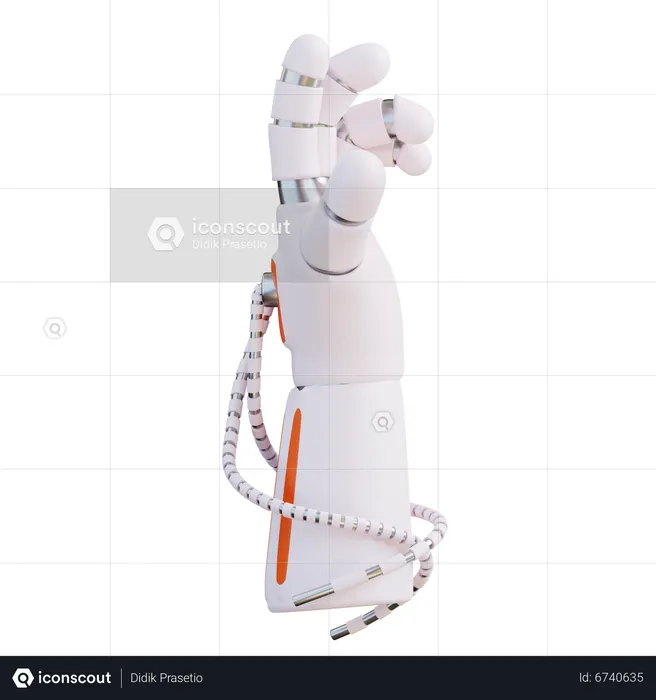 Roboterarm  3D Icon