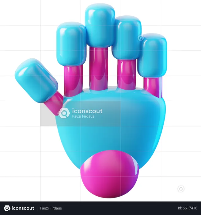 Roboterhand  3D Icon