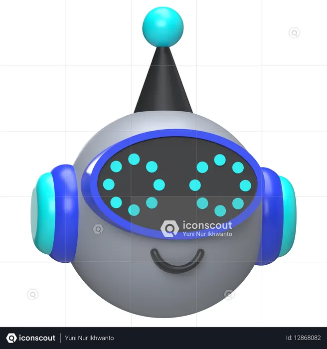 Roboterkopf  3D Icon