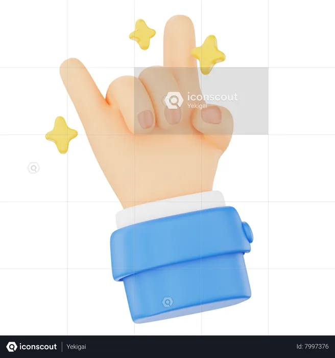 Rock And Roll Hand Gesture  3D Icon