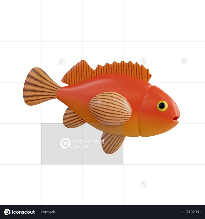 Rock Fish  3D Icon