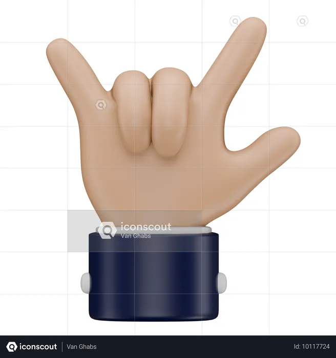 Rock-Handbewegung  3D Icon