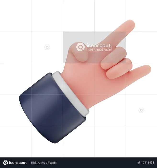 Rock-Handgesten  3D Icon