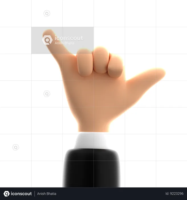 Rock Hand Gesture  3D Icon