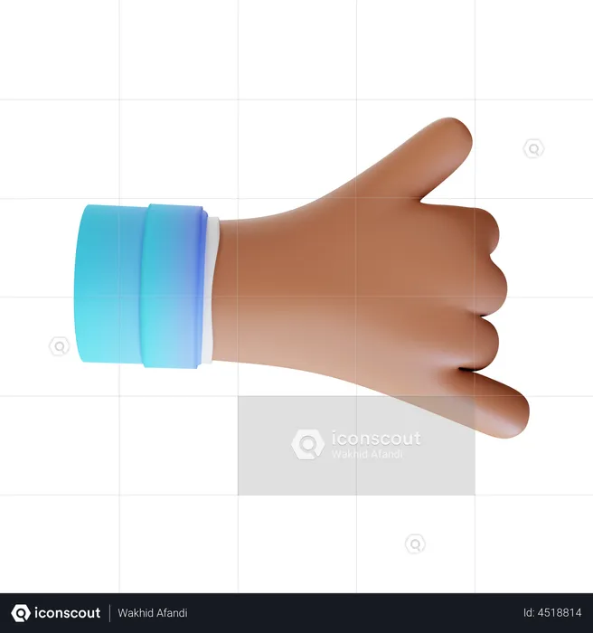 Rock hand gesture  3D Illustration