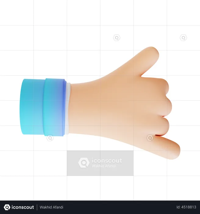Rock hand gesture  3D Illustration