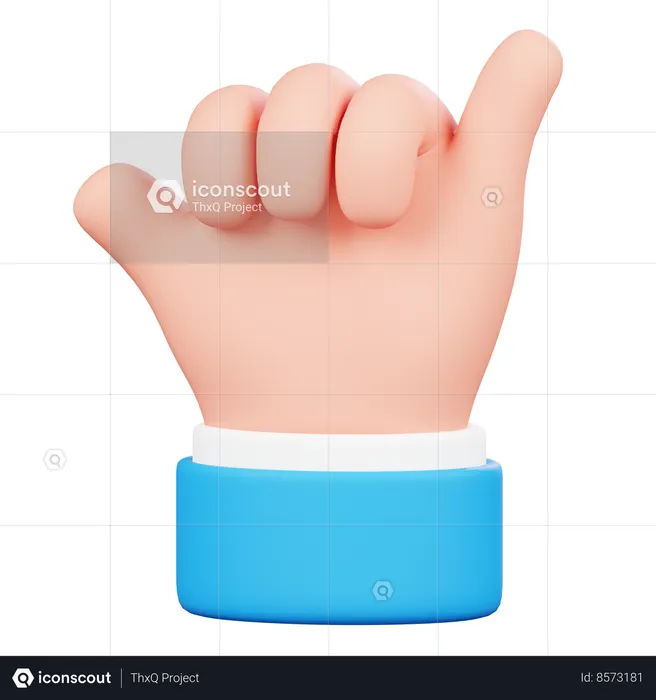 Rock Hand Gesture1 Emoji 3D Icon