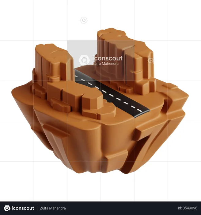 Rock Mountain  3D Icon