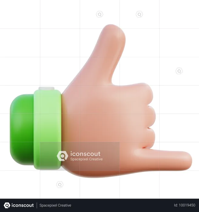 Rock on hand gesture  3D Icon